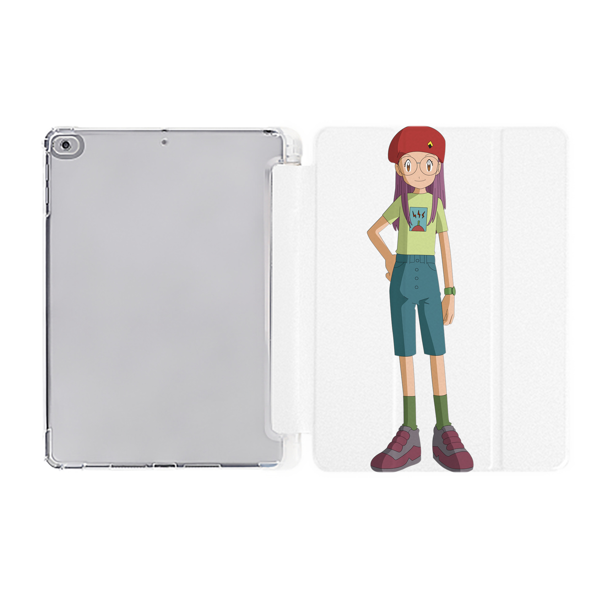 （画像用） Digimon デジタルモンスター/デジモン IPad ケース ペン収納付き 三つ折りスタンド PUレザー×シリコン 対応機種9.5/10.5/10.9インチ